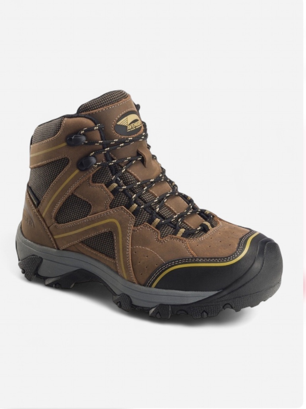 Avenger Crosscut Steel Toe Waterproof A7751 Womens Brown Leather Work Boots